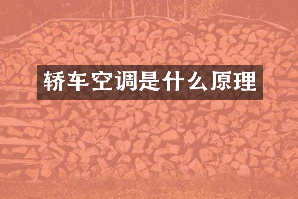 轿车空调是什么原理