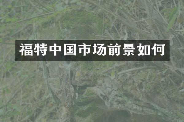 福特中国市场前景如何