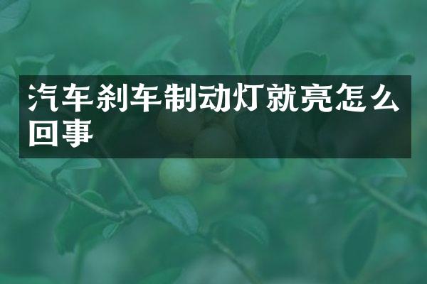 汽车刹车制动灯就亮怎么回事