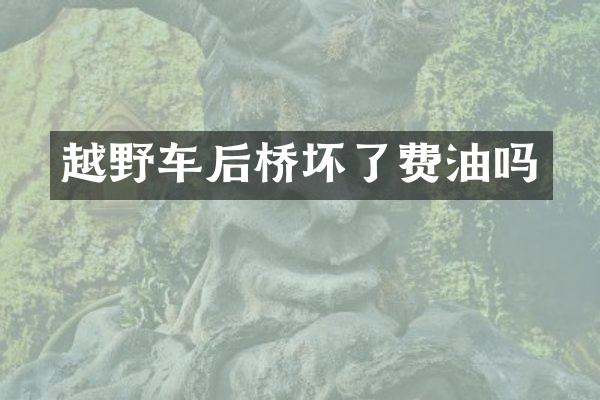 越野车后桥坏了费油吗