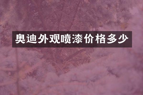 奥迪外观喷漆价格多少