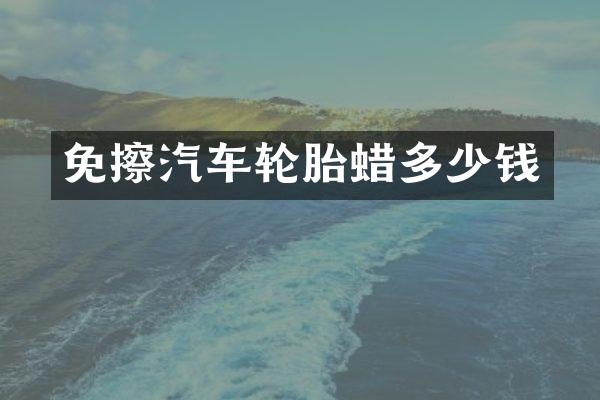 免擦汽车轮胎蜡多少钱