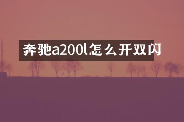 奔驰a200l怎么开双闪
