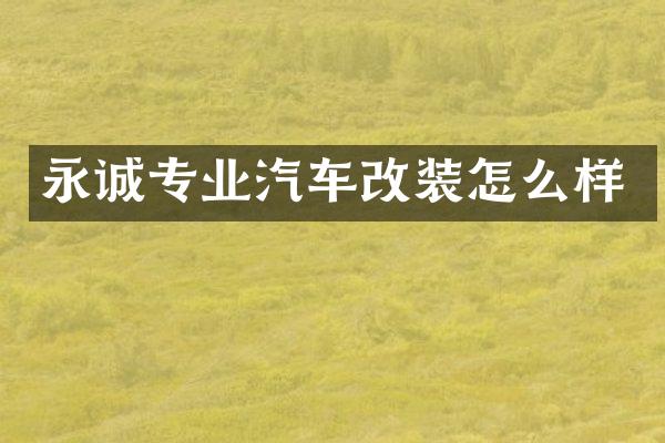 永诚专业汽车改装怎么样