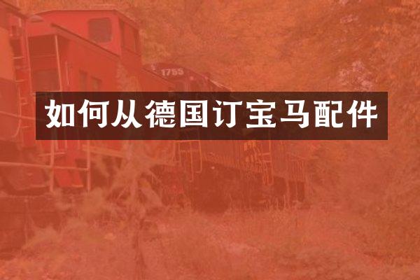 如何从德国订宝马配件