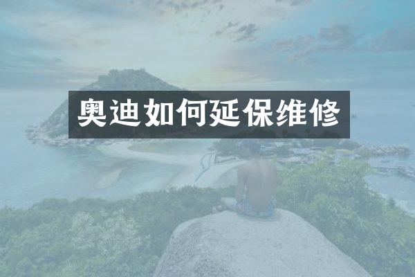 奥迪如何延保维修