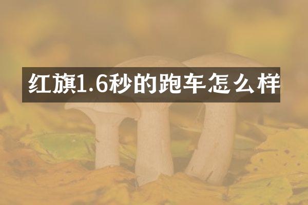 红旗1.6秒的跑车怎么样