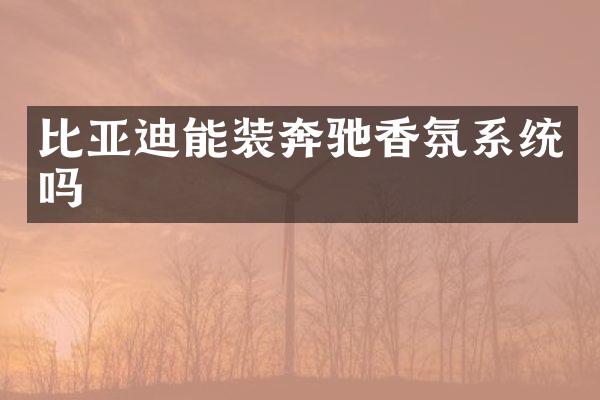 比亚迪能装奔驰香氛系统吗