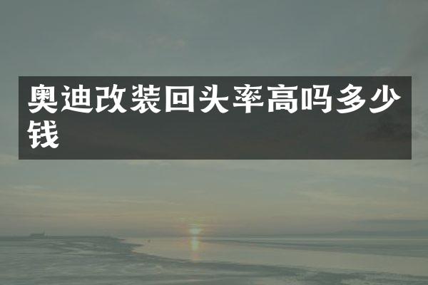 奥迪改装回头率高吗多少钱