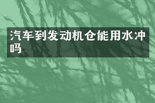 汽车到发动机仓能用水冲吗