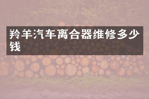 羚羊汽车离合器维修多少钱