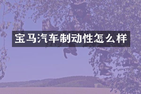 宝马汽车制动性怎么样