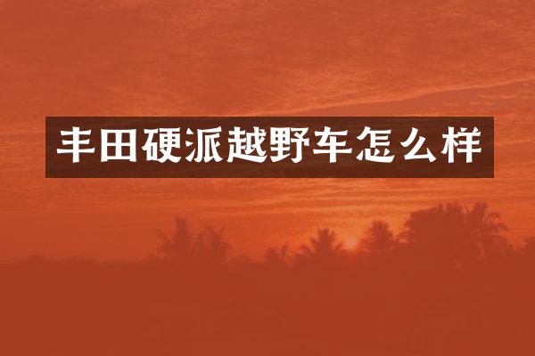 丰田硬派越野车怎么样