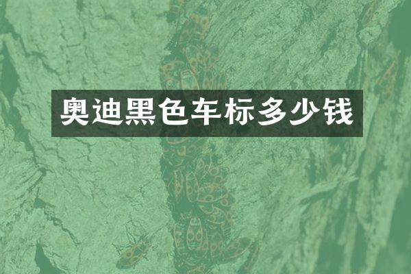 奥迪黑色车标多少钱