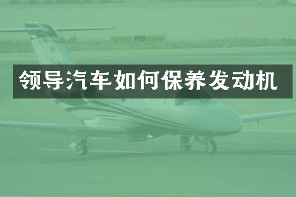 领导汽车如何保养发动机
