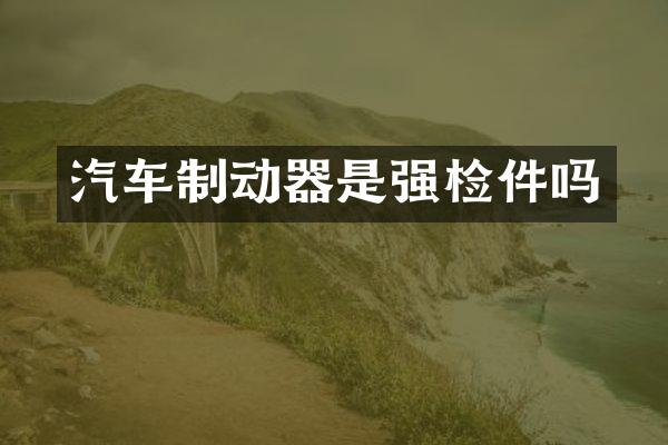 汽车制动器是强检件吗