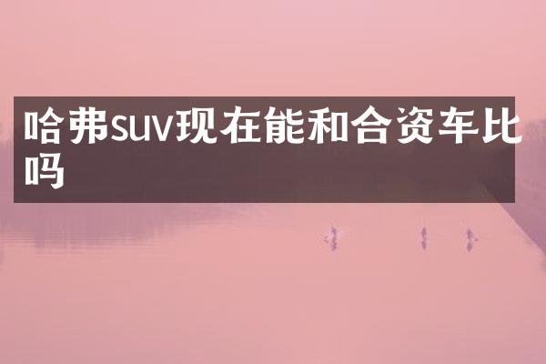 哈弗suv现在能和合资车比吗