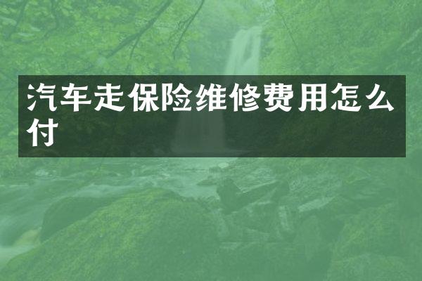 汽车走保险维修费用怎么付
