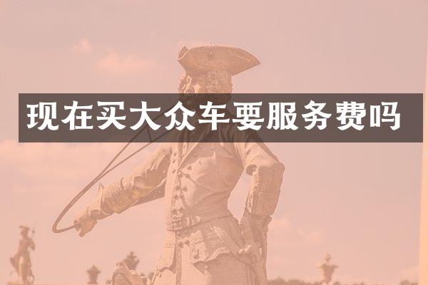 现在买大众车要服务费吗