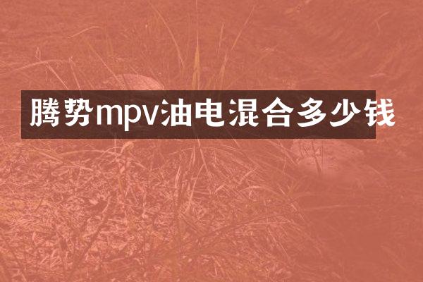 腾势mpv油电混合多少钱