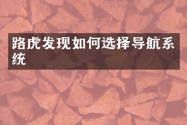 路虎发现如何选择导航系统