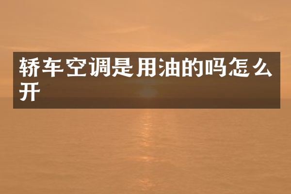 轿车空调是用油的吗怎么开