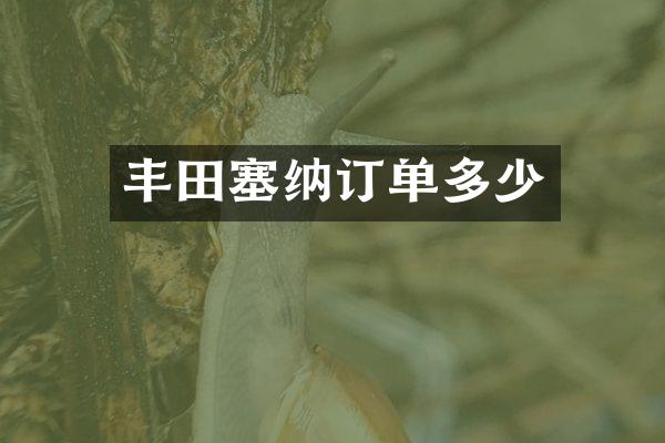 丰田塞纳订单多少