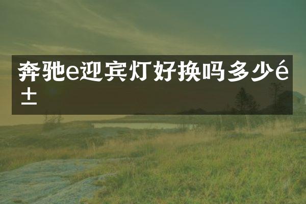 奔驰e迎宾灯好换吗多少钱