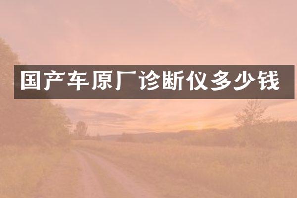 国产车原厂诊断仪多少钱