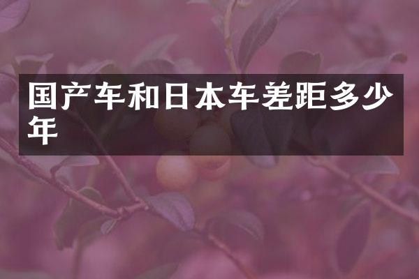 国产车和日本车差距多少年