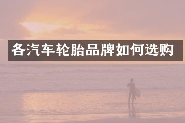 各汽车轮胎品牌如何选购