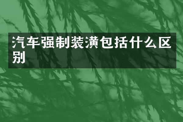 汽车强制装潢包括什么区别