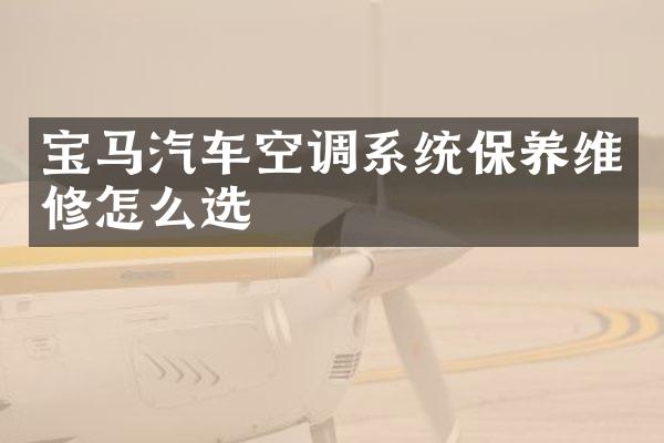 宝马汽车空调系统保养维修怎么选