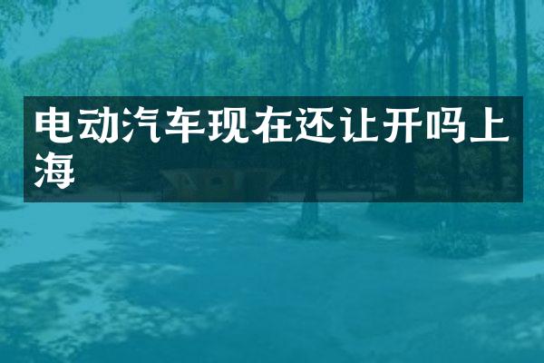 电动汽车现在还让开吗上海