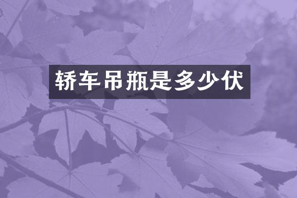 轿车吊瓶是多少伏