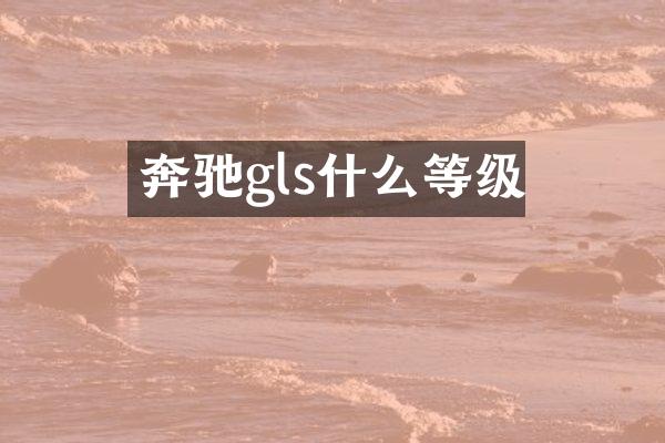 奔驰gls什么等级