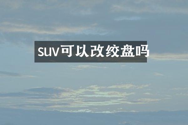 suv可以改绞盘吗