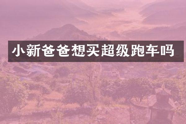 小新爸爸想买超级跑车吗