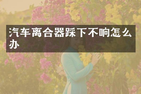 汽车离合器踩下不响怎么办