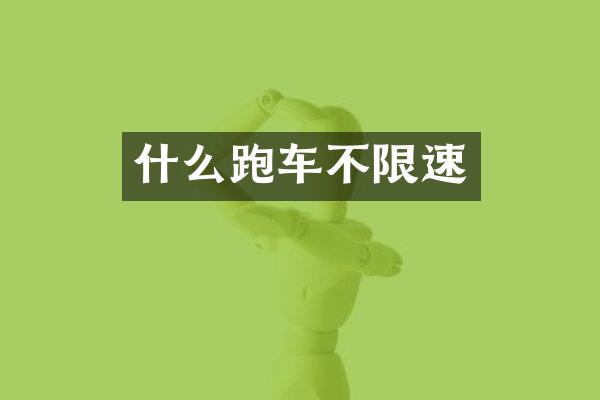 什么跑车不限速