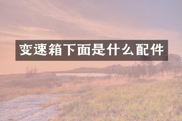 变速箱下面是什么配件