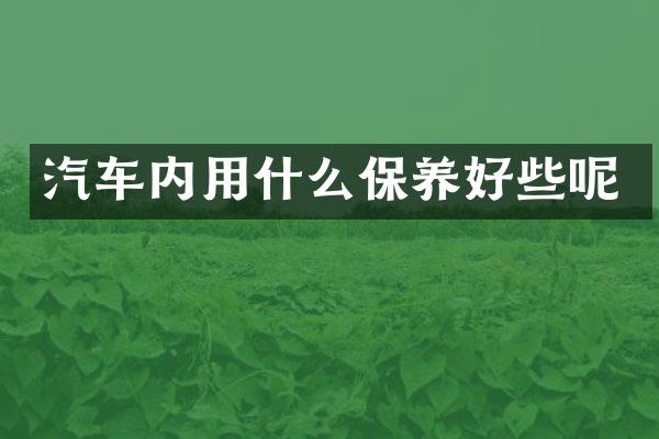 汽车内用什么保养好些呢
