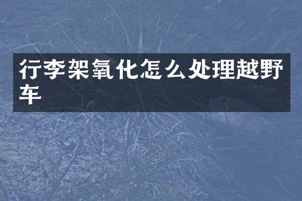 行李架氧化怎么处理越野车