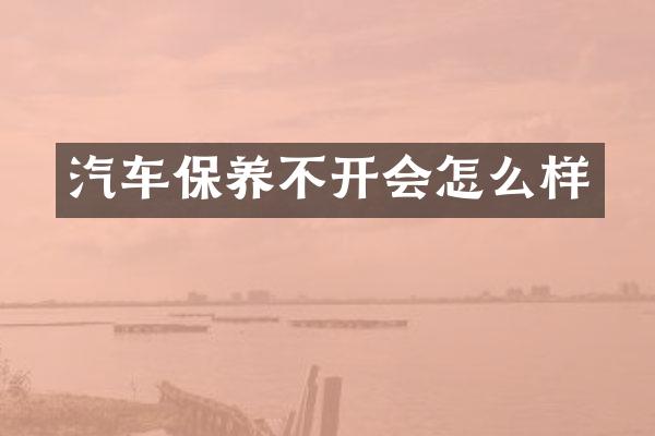 汽车保养不开会怎么样