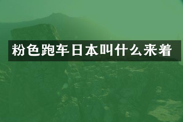 粉色跑车日本叫什么来着