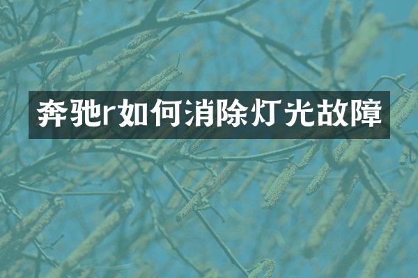 奔驰r如何消除灯光故障