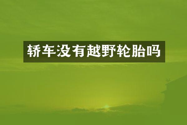 轿车没有越野轮胎吗