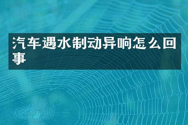 汽车遇水制动异响怎么回事
