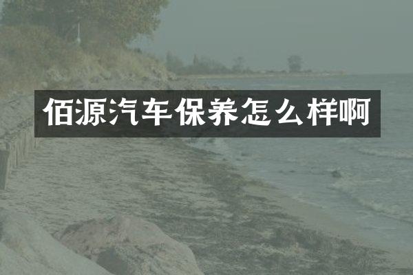 佰源汽车保养怎么样啊