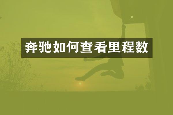 奔驰如何查看里程数